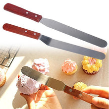 Load image into Gallery viewer, Stainless Steel with Wooden Handle Decorating Spatula