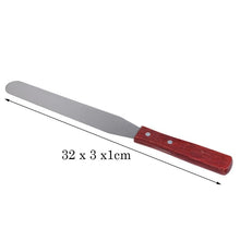 Load image into Gallery viewer, Stainless Steel with Wooden Handle Decorating Spatula